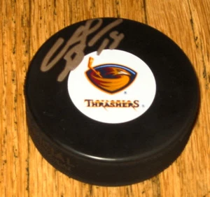NICLAS BERGFORS Signed ATLANTA THRASHERS Logo Puck COA - Picture 1 of 1