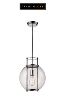 Trans Globe Lighting Grove Single Light 11-3/4" W Pendant Glass Globe Shade PC - Image 1 of 2