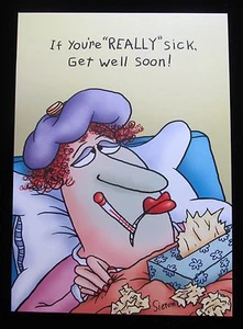 Oatmeal Studios Greeting Card Get Well Humor Funny Care Sick Multi Color R328 - Picture 1 of 2