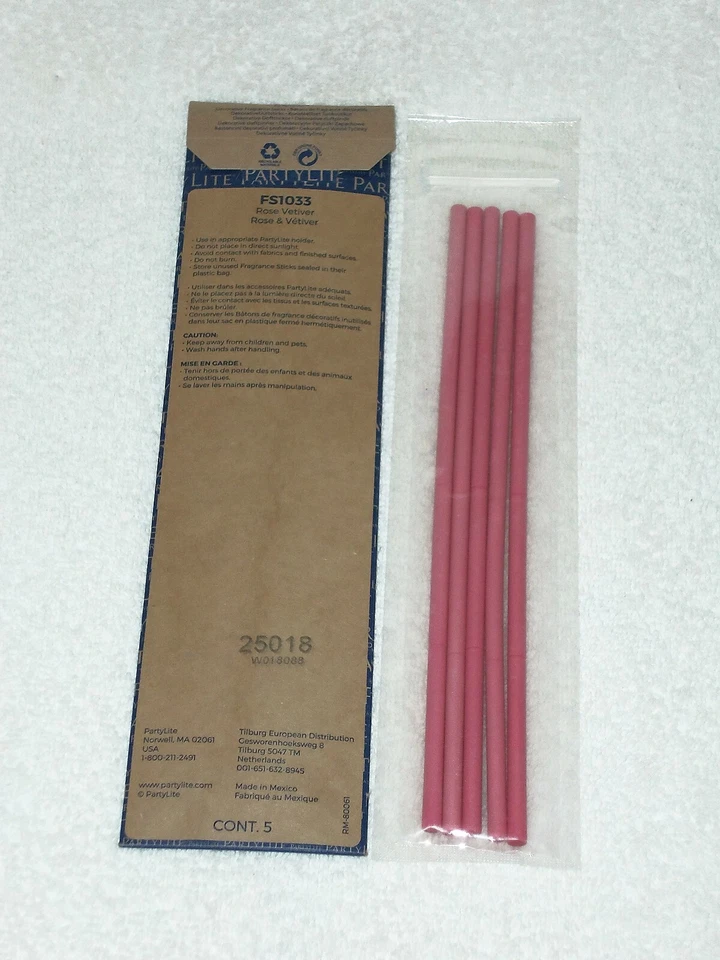 Palitos de fragancia Partylite Rose Vetiver SmartScents -- Nuevos en caja Foto 1 de 1