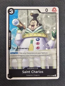 One piece Card Game Saint Charlos OP05-084 1st Anniversary Promo English - Picture 1 of 2