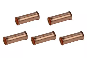 1 AWG TEMCo Connettore Giunzione Butt Rame Nudo Calibro Non Isolato. Confezione da 5 - Foto 1 di 5