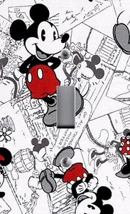 Lichtschalter Platte Steckdosenabdeckungen DISNEY DEKOR ~ RETRO KLASSIKER MICKEY MOUSE - Bild 1 von 28