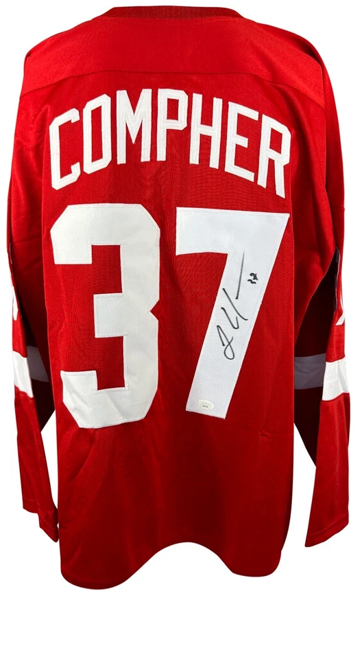JT Compher signed autographed jersey NHL Detroit Red Wings JSA COA - Image 1 of 4
