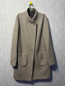 Peserico Lana Vergine Women's Gray Coat Made in Italy Size 48 - Picture 1 of 14