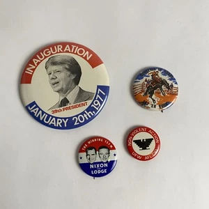 Pin Lot #2 Political Vintage Jimmy Carter Richard Nixon Rodeo UFW - Picture 1 of 9