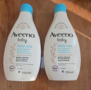 2x AVEENO Baby Daily Care 2-in-1 Shampoo & Conditioner 250ml #FREE UK P&P ##11 - Picture 1 of 1
