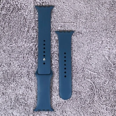 Apple M/L & S/M Blue 45mm Silicone Sports Watch Band - Image 1 of 4