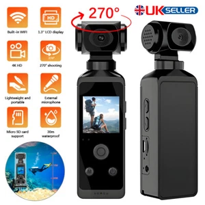 New 4K WiFi Action Cam: 30m Waterproof, 270° Lens, 8H Battery | Sport/Vlog Ready - Picture 1 of 17