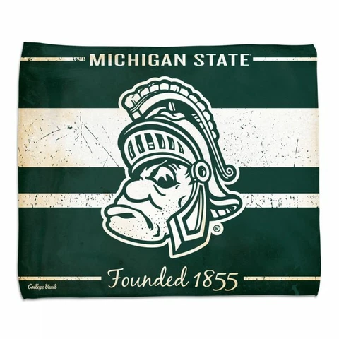 MICHIGAN STATE SPARTANS 15"X18" COLLEGE VAULT VINTAGE STYLE RALLY TOWEL NCAA Cover