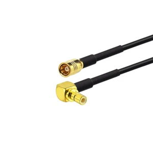 DAB Antennenadapter SMB Winkelbuchse - SMB Stecker Verlängerung Kabel 10cm ~ 6m - Picture 1 of 4
