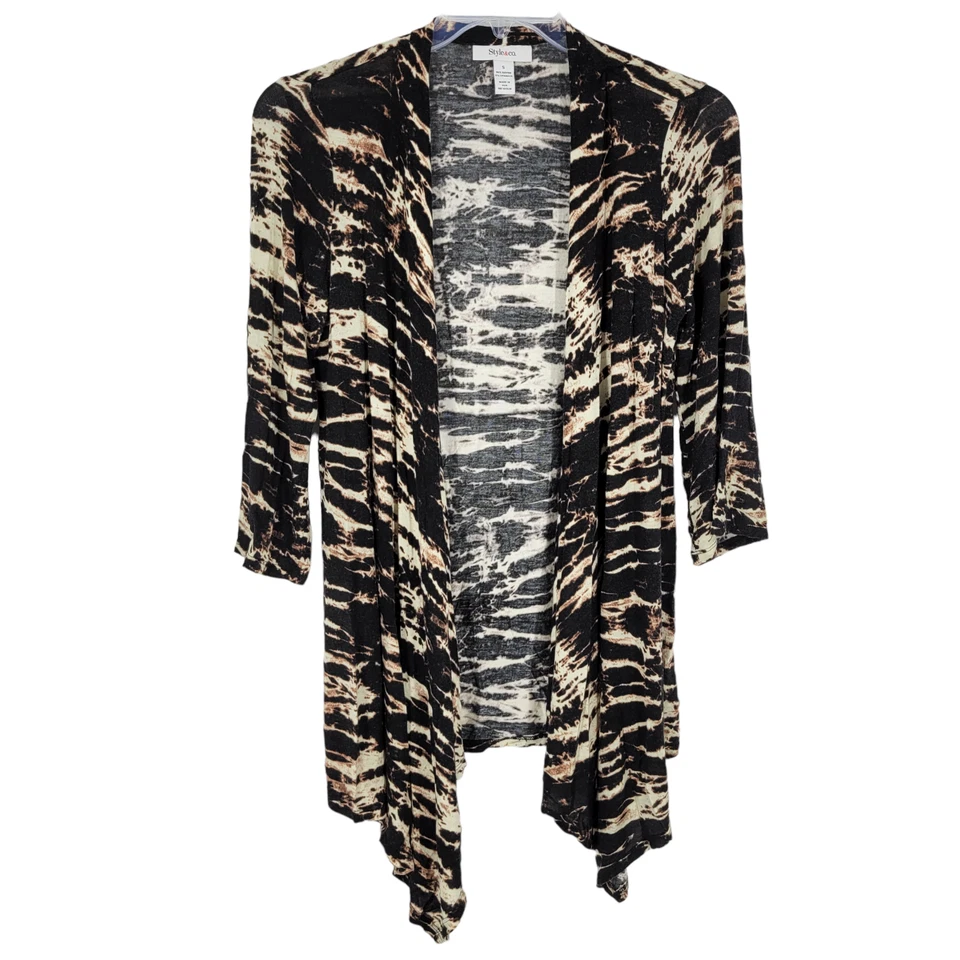 Cárdigan Style & Co Estampado Animal Pequeño Rayón Spandex Foto 1 de 3