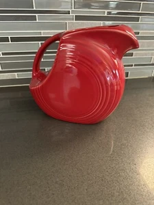 FIESTA Fiestaware Scarlet Red Large Disc Pitcher 67oz Homer - Picture 1 of 10