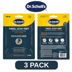 Dr. Scholl's Tired Achy Feet Soothing Reviving Foot Mask | 3 Pairs Self-Heating - Picture 1 of 7