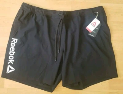 Nuevo Boardshorts/Swin Reebok Logo 7" para hombre talla XXL cordón negro con etiquetas  Foto 1 de 4