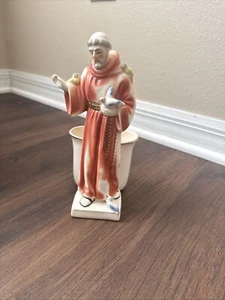 Vintage 9” Saint Francis & Birds 8” Ceramic Planter Cache Pot Vase - Picture 1 of 8