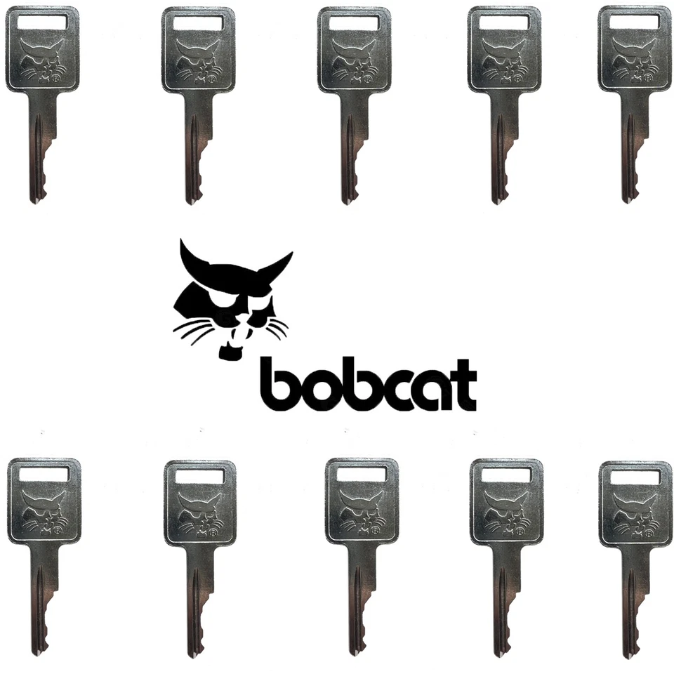 10 Bobcat Ignition & Door Keys 6693241 Excavator Skid Steer Loader Track Loader - Image 1 of 1