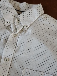 Roundtree And Yorke LS Shirt White/ Blue Size M - Picture 1 of 5