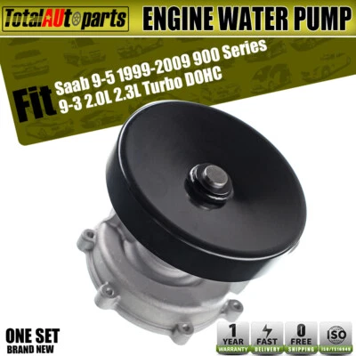 Engine Water Pump for Saab 9-5 1999-2009 900 Series 9-3 2.0L 2.3L Turbo DOHC - Image 1 of 4