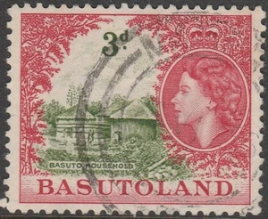 Basutoland (Lesotho) 1954 3d Oueen Elizabeth II (Used) SG 46 - Picture 1 of 3