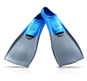 Speedo Unisex-Adult Swim Fins Rubber Long Blade 7530039-Blue/Gray Medium 7-8 - Picture 1 of 8
