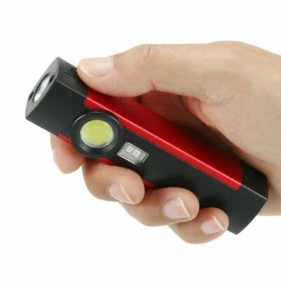 VASTFIRE Mini Linterna LED Luz de Trabajo USB Recargable Antorcha Inspección Magnética Lámpara UV