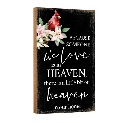 Memorial Modern Wooden Wall Plaque for Home Decor 16x26- Because Someone We Love - Image 1 of 2