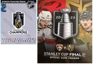 2023 VEGAS GOLDEN KNIGHTS NHL CHAMPIONS STANLEY CUP FINAL GAME PROGRAM & PATCH - Picture 1 of 11