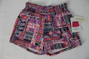 NEW Girls Summer Shorts Size Large 10 - 12 Soft Stretch Multi Colored Camp - Picture 1 of 2