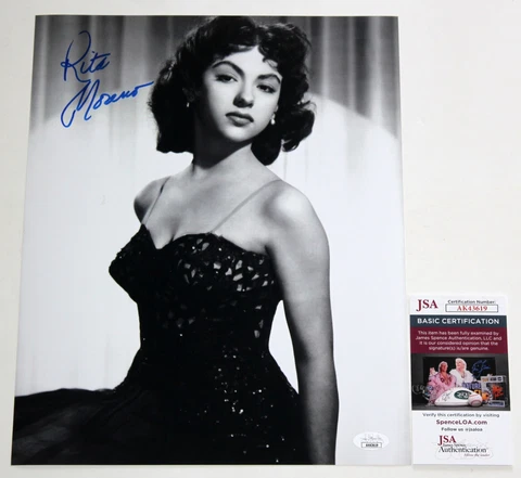RITA MORENO SIGNED 11x14 PHOTO WEST SIDE STORY ACTRESS LEGEND AUTOGRAPH +JSA COA Cover