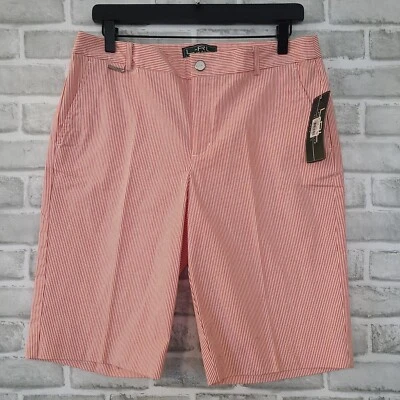 Pantalones Cortos Ralph Lauren Active Rayas Rojo Blanco NUEVO Talla 8 Resort Wear Coastal $70 Foto 1 de 4