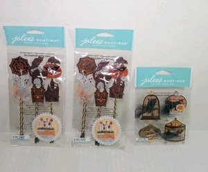 Lote de 3 pegatinas álbum de recortes dimensionales 3D silueta Halloween Jolee's Boutique - Imagen 1 de 4