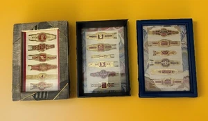 Vintage Midcentury Zigarrenband Kunst gerahmt Trio von 4"x6" Rahmen - Bild 1 von 5