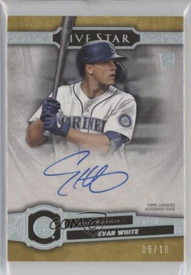 2021 Topps Five Star Auto Gold /10 Evan White #FSA-EW Rookie Auto RC - Image 1 of 2