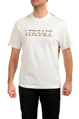 Versace Men's Barocco Pride Print Multi-Color Short Sleeve T-Shirt US L IT 52 - Image 1 of 4