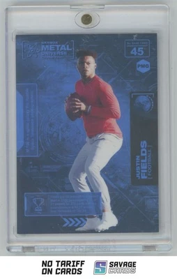 2021 Skybox Metal Universe Champions PGM Rookie Blue Justin Fields /25 . #45 - Image 1 of 3