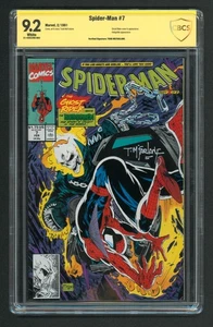 Spider-Man 1991 # 7 CBCS 9,2 páginas blancas Ghost Rider Hobgoblin McFarlane firmado - Imagen 1 de 1