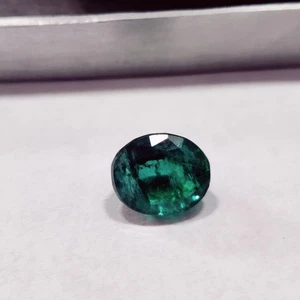 3.20 Carat Natural Finest Green Zambian Emerald Oval Cut Loose Gemstone Z218 - Picture 1 of 7