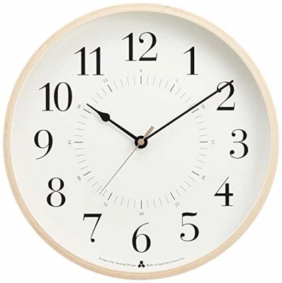 Lemnos Toki Wall Clock Japan White Awa13-05 Wh Jp-R F/S w/Tracking# Japan New - Image 1 of 4