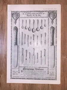 Magazine Ad* - 1906 - Oneida Community Silver , Oneida, NY - 3 patterns shown - Picture 1 of 1