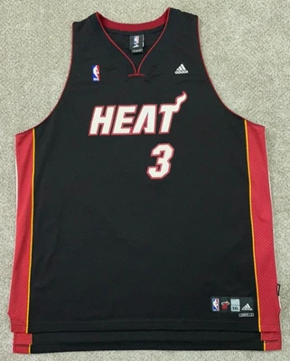 Adidas Dwyane Wade Jersey Men's XXXL Length +2 Miami Heat #3 V-Neck Pullover - Image 1 of 4
