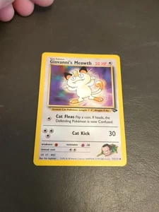 Pokemon WOTC Giovanni's Meowth 74/132 Gym Challenge UNLIMITED Common NM #15 - Picture 1 of 8