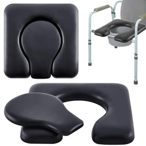 2 Pcs Toilet Seat Cushion for Seniors, PU Commode Chair Cushion Sponge Padded... - Picture 1 of 6