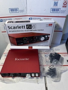Focusrite Scarlett 6i6 2nd Gen USB Audio Recording Interface - Picture 1 of 12
