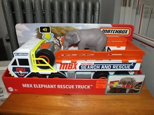 MATCHBOX MBX ELEPHANT RESCUE TRUCK WITH SOUNDS AND ELEPHANT NEW IN BOX 2019 - Picture 1 of 6