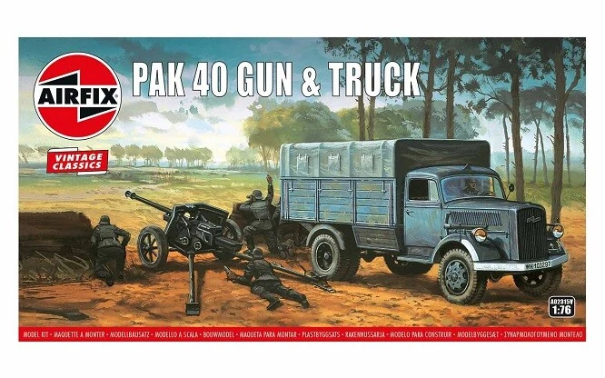 Airfix A02315V - 1/76 Opel Blitz & Pak 40 Gun, Vintage Classic - Nuovo - Immagine 1 di 1