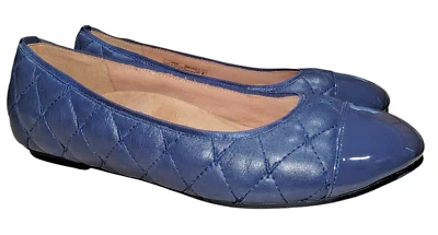 Zapatos planos de ballet acolchados Vionic Desiree para mujer talla 8,5 de cuero azul sin cordones Foto 1 de 4