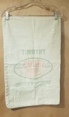 Bolsa de colección marca Timothy Court SACO DE SEMILLAS DE TELA COURTEEN SEED COMPANY MILWAUKEE WI Foto 1 de 4