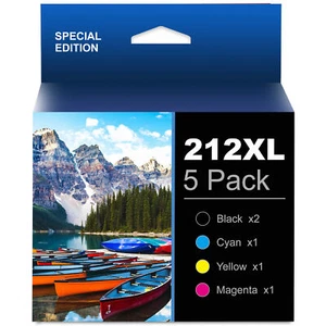 5-Pack T212 Ink Cartridge compatible for Epson 212XL Workforce WF-2830 XP-4105 - Picture 1 of 6