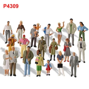 20pcs Model Trains O Scale Painted Figures 1:43 Scale Standing People P4309 - Picture 1 of 9